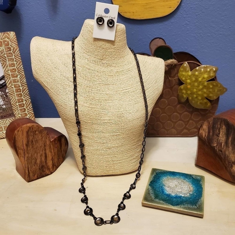 Coldwater creek bronze amber necklace and earrings new!!!